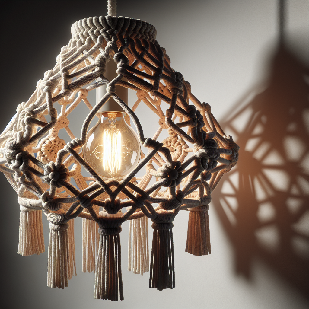 DIY Macrame Light Pendant