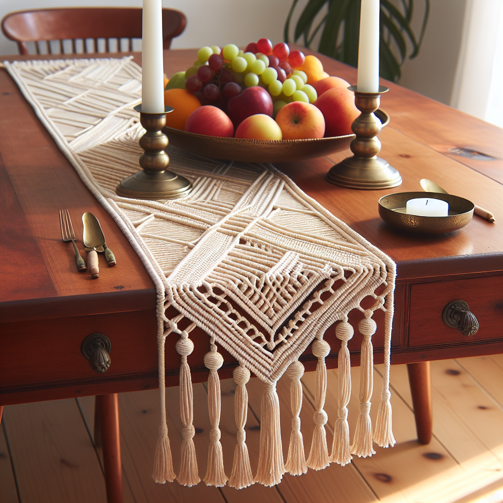 DIY Macrame Table Runner