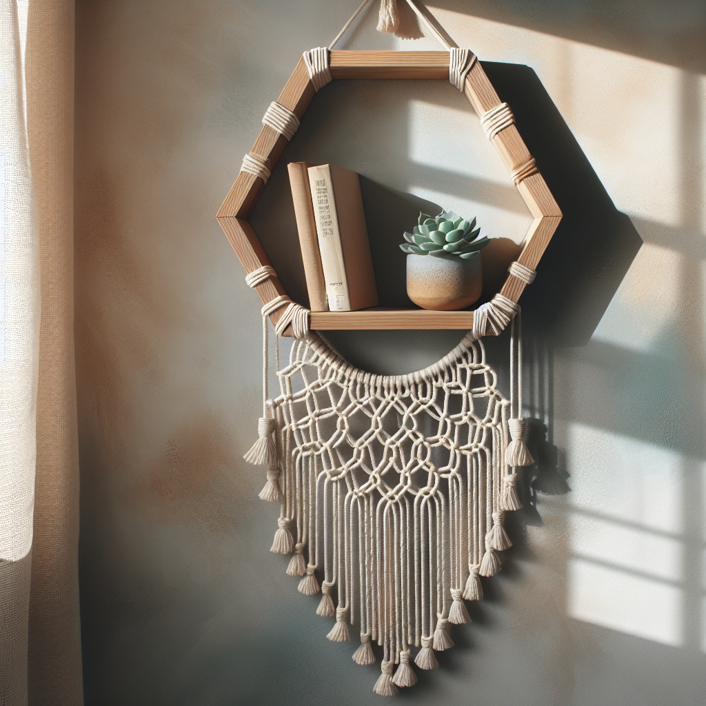 DIY Macrame Wall Shelf